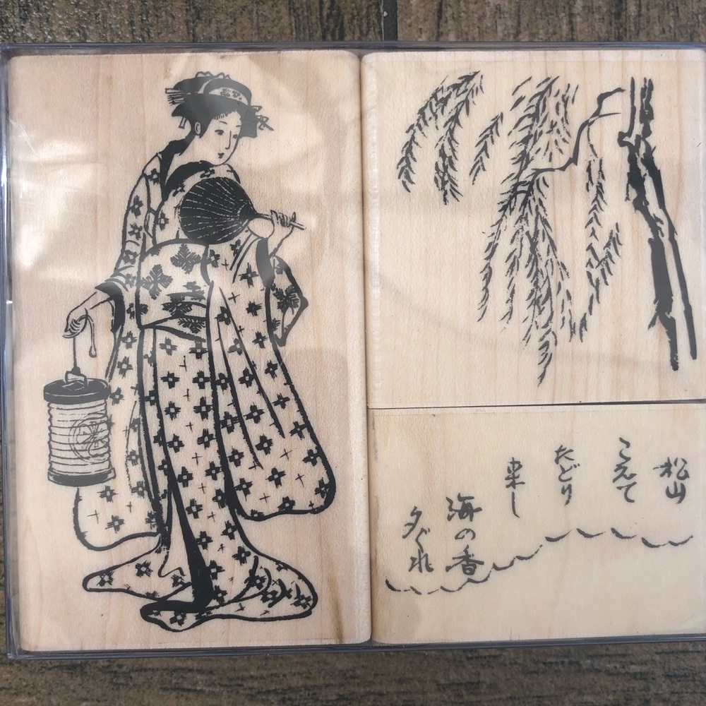 Maple wood rubber stamp